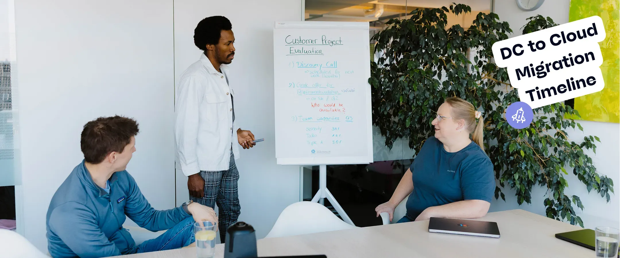 Équipe IT planifiant une migration vers le cloud Atlassian