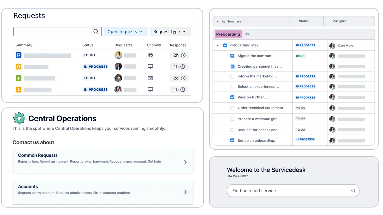 Jira Service Management – aperçu interactif du produit
