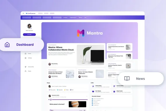 Transformez Confluence en un intranet social moderne avec Mantra