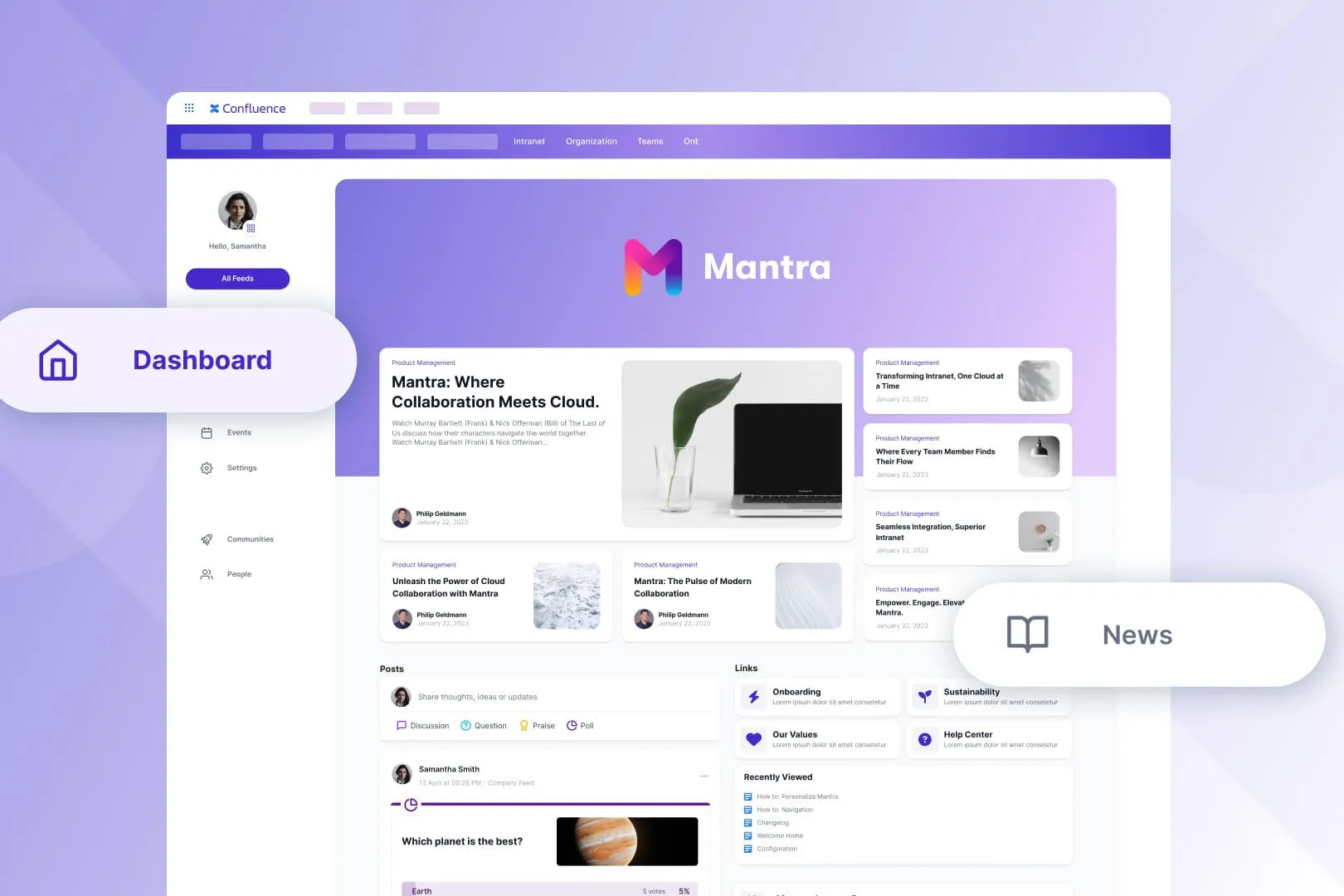Implémentation Intranet sur Confluence avec Mantra - Seibert Apps
