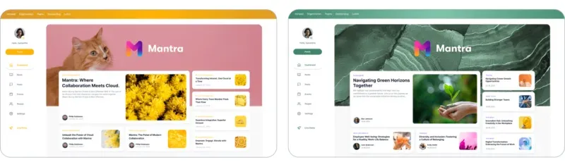 Différent rendu graphique pour l'intranet Mantra et Confluence - Seibert Apps